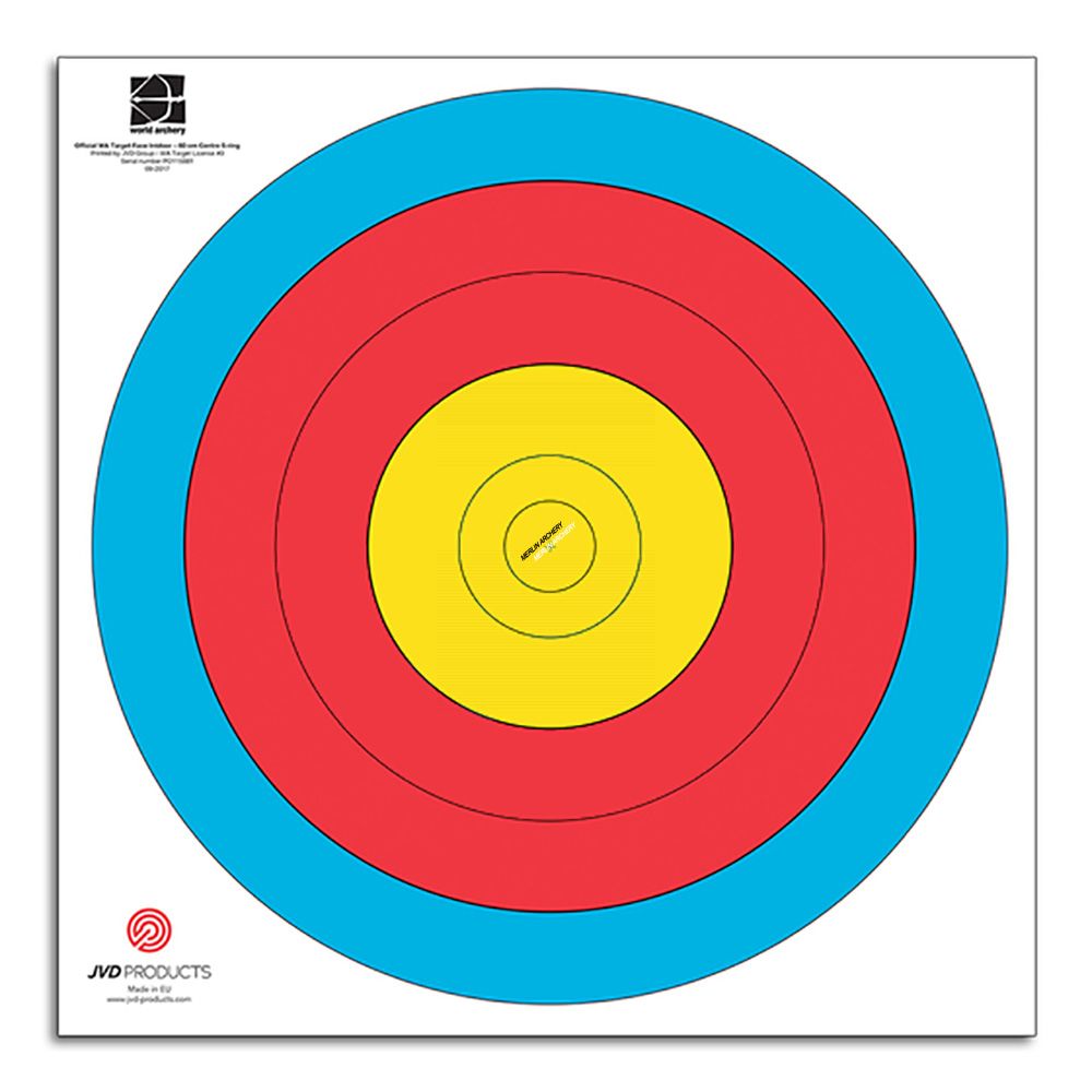 JVD WA Approved Reinforced 80cm 5-Zone Target Face | Merlin Archery