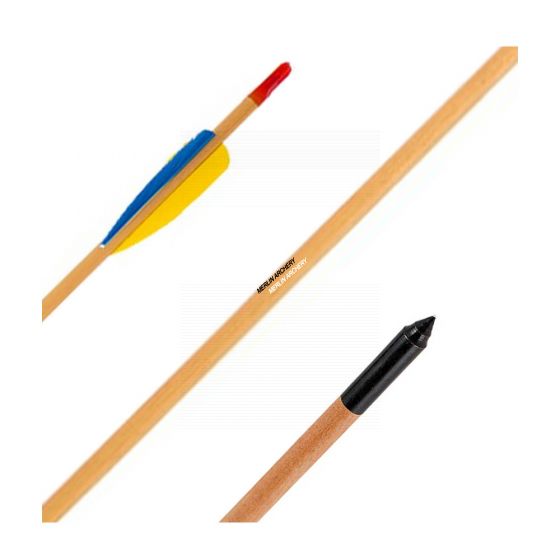 EK Archery Wooden Arrows With Feathers